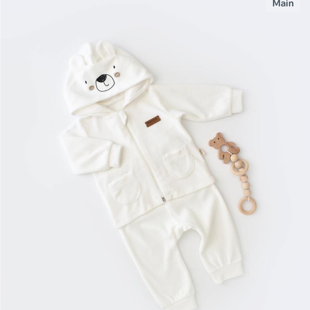 New Hooded Velvet Long Sleeved Body and Pant Set/ Organic Cotton.